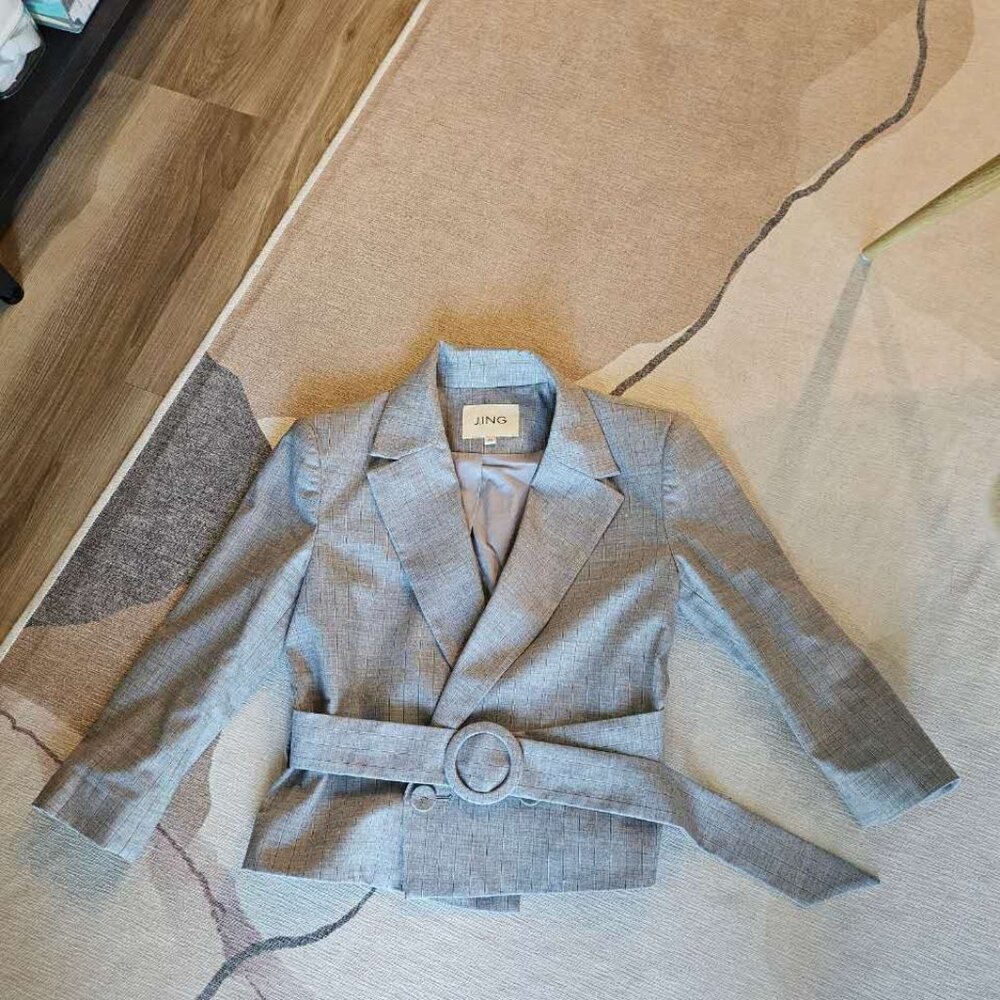 J.ING Carmen Blazer Jacket Grey - XS / Light Grey - Picture 5 of 7